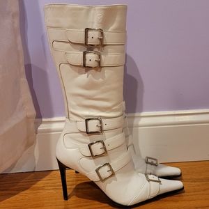 White Leather Boot